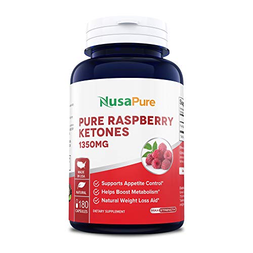 Product Cover Raspberry Ketones 1350mg (Non-GMO & Gluten Free) All Natural Weight Loss Supplement, Max Strength Plus Appetite Suppressant Diet Pills - 450mg Per Capsule