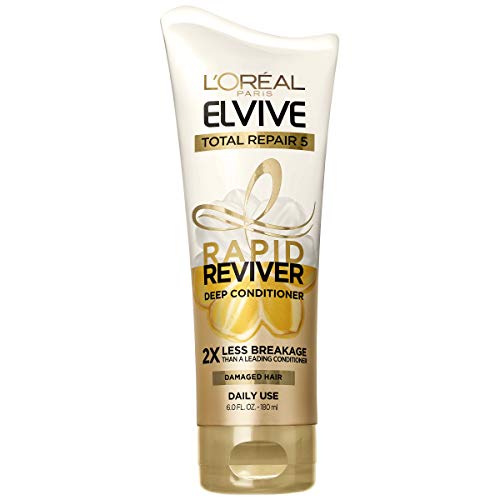 Product Cover L'Oréal Paris Elvive Total Repair 5 Rapid Reviver Deep Conditioner, Repairs Damaged Hair, No Leave-In Time, Heat Protectant, with Damage Repairing Serum and Protein, 6 oz.