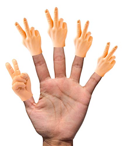 Product Cover Daily Portable Tiny Hands (Peace Sign) - 5 Pack - Peace Style Mini Hand Puppet