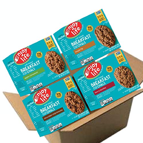 Product Cover Enjoy Life Gluten Free Nut Free & Vegan Breakfast Cookies Variety Pack, 4 Count Boxes, 20 Bars