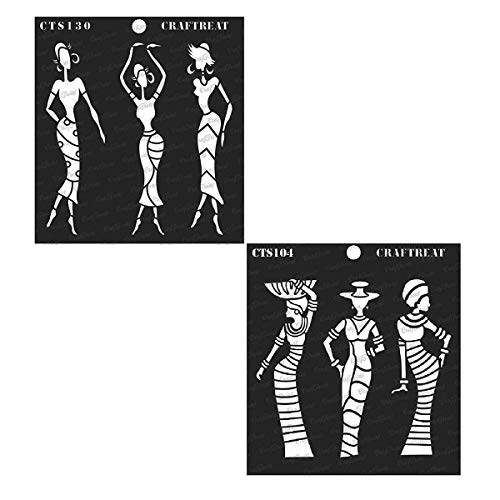 Product Cover CrafTreat African Models 1 & 2 Stencil Template 6