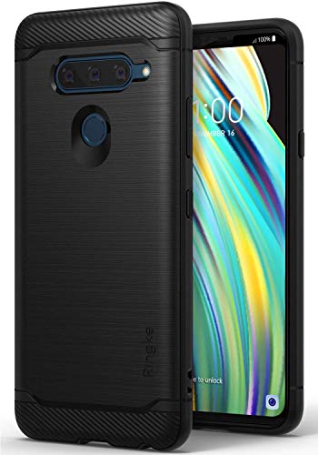 Product Cover Ringke Onyx Compatible with LG V40 ThinQ Case Flexible TPU Shock Absorbent Phone Cover for LG V40 ThinQ (2018) - Black