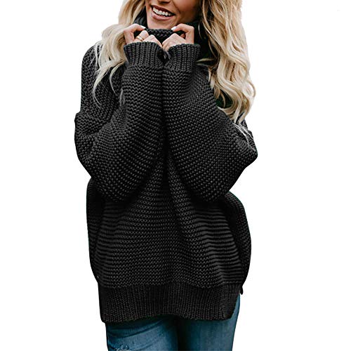 Product Cover Exlura Women's Casual Long Sleeve Chunky Turtleneck Knit Pullover Sweater