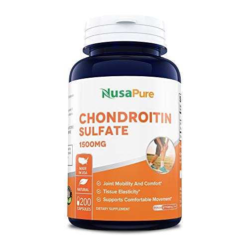 Product Cover Chondroitin Sulfate 1500mg 200caps (Non-GMO & Gluten Free) Supports Joint Health, May Reduce Joint Pain, Promotes Smooth Skin