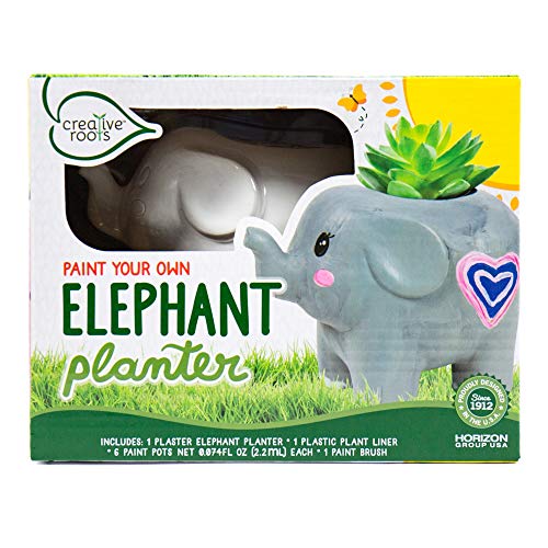 Product Cover CREATIVE ROOTS Paint Your Own Elephant Planter by Horizon Group USA Toy, Assorted
