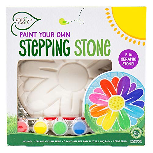 Product Cover CREATIVE ROOTS Paint Your Own Flower Stepping Stone by Horizon Group USA Toy, Assorted