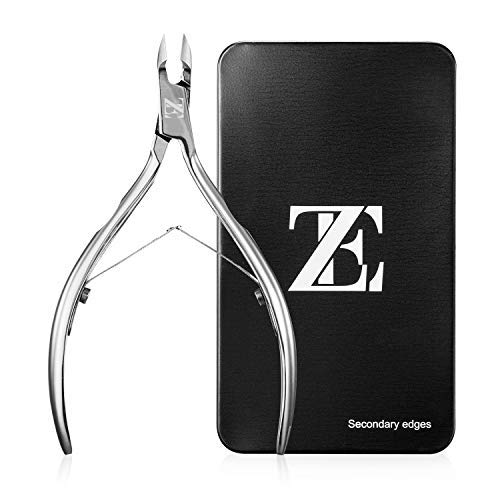 Product Cover EZVOV Cuticle Trimmer - Professional Surgical Grade Super Sharp Blade Cuticle Nippers Stainless Steel Nail Clippers Pedicure Manicure Tool - Double Spring