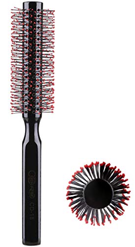 Product Cover Round Hair Brush for Blow Drying, Wooden Blowout Brush With Soft Nylon Bristles, for Medium Or Short Hair