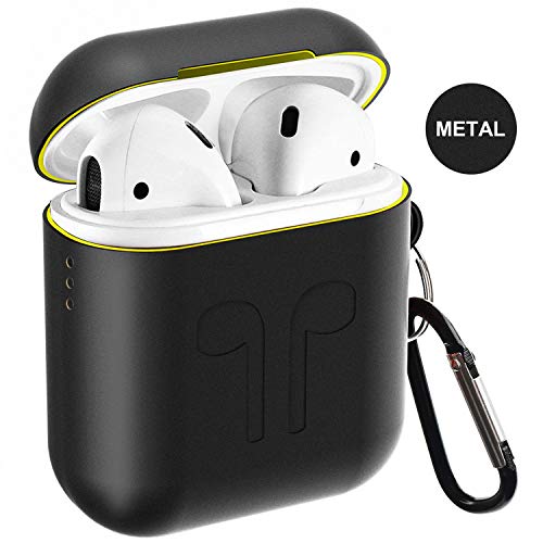 Product Cover Kekilo Metal 2019 Full Protective Skin Accessories Kits Compatible Airpods Charging Ultra Lightweight Dustproof Scratch-proof Case Cover (Black)