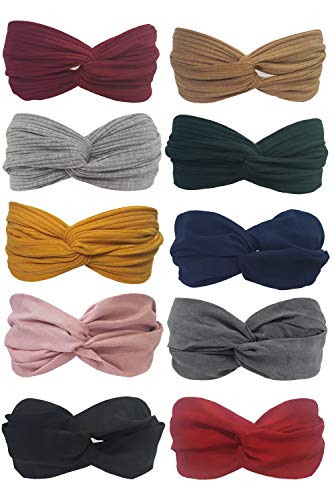 Product Cover BeautyN 10 Pack Headbands for women Boho Bands Twisted Headband Criss Cross Head wraps Bows Hair Accessories for Women and Girls (10p_101)
