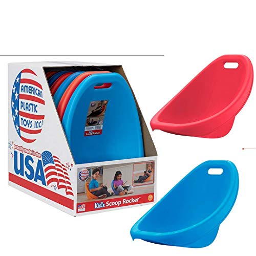 Product Cover 6 Pack Scoop Rocker Kids Plastic Chair-Assorted Colors Red Blue- Children Furniture, American Toys Chairs, Childrens Seat - 50 pounds Capacity,Floor Seating