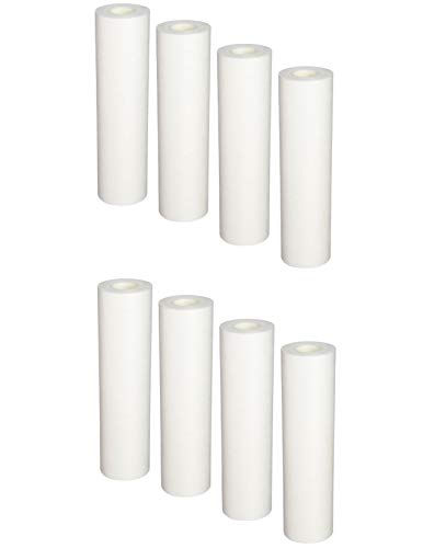 Product Cover Compatible with 8-Pack Replacement GE GXWH04F Polypropylene Sediment Filter - Universal 10-inch 5-Micron Cartridge for GE HOUSEHOLD PRE-FILTRATION SYSTEM