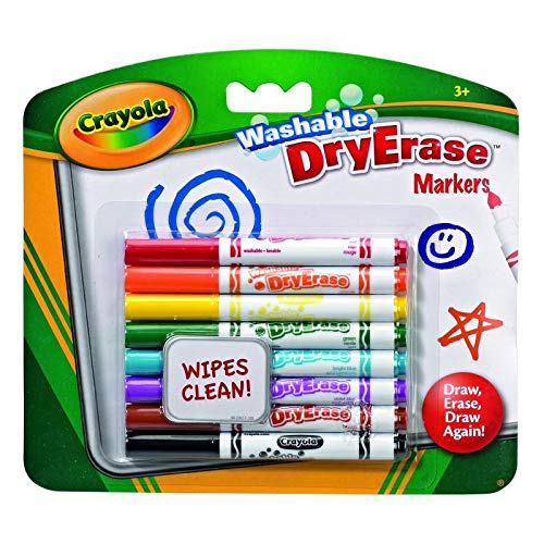 Product Cover Dry Erase Markers Hang Pack 8's - Washable, Bold and Bright Colours!