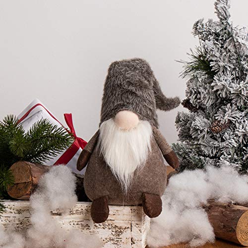 Product Cover GMOEGEFT Scandinavian Christmas Gnome Plush, Swedish Tomte, Nordic Santa Gnome, Holiday Home Decoration Birthday Gift, 17 Inches (Coffee Stand)