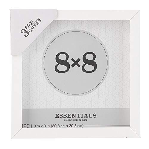 Product Cover Darice Essentials White 8 x 8 inches, 3 Pieces Shadow Box
