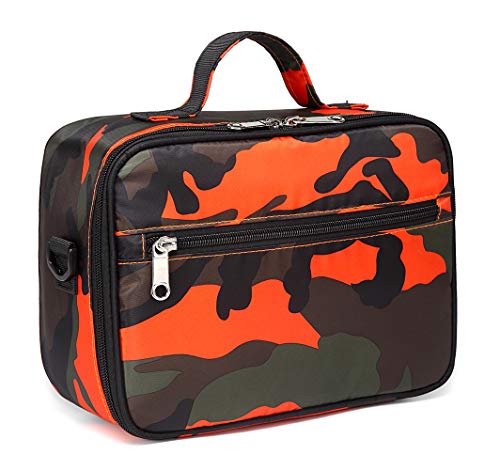 Product Cover Kids Insulated Lunch Box for Girls Lunch Bags for Boys for School (Camo Orange)