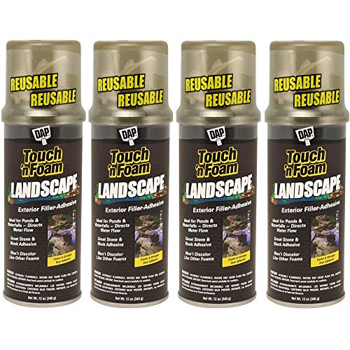 Product Cover Touch n Foam Landscape Filler Adhesive, 12 oz, Can, Black, Light Petroleum Like, Aerosol 4 Pack