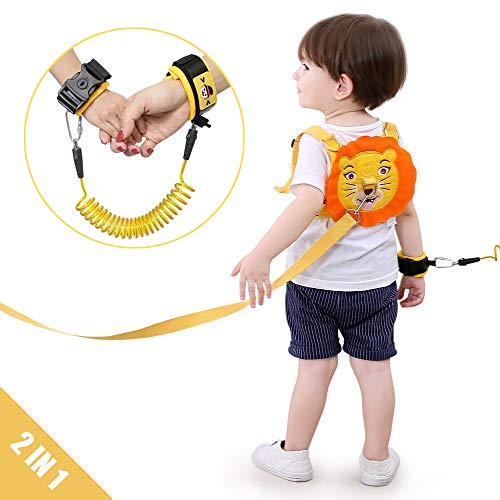 Product Cover Lehoo Castle Toddler Leash for Walking, Toddler Safety Harnesses Leashes, 2m Safety Harness with Lock for Kids, Anti Lost Wrist Link Safety Wrist Link for Toddlers (Lion)