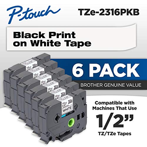Product Cover Brother Genuine P-Touch, TZe-231 6 Pack Tape ½