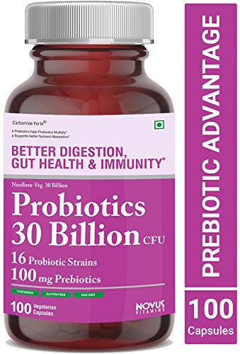 Product Cover Carbamide Forte Probiotics Supplement 30 Billion,16 Strains with Prebiotics, 100 Veg Capsules