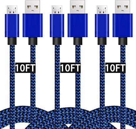 Product Cover MATEIN Charging Cord Nylon Braided High Speed Durable Fast Charging USB Charger Android Cable for Samsung Galaxy S7 Edge S6 S5,Android Phone,LG G4,HTC