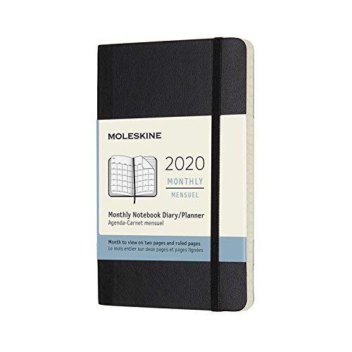 Product Cover Moleskine Classic 12 Month 2020 Monthly Planner, Soft Cover, Pocket (3.5