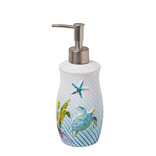 Product Cover SKL Home by Saturday Knight Ltd. Watercolor Ocean Lotion/Soap Dispenser, Multicolored