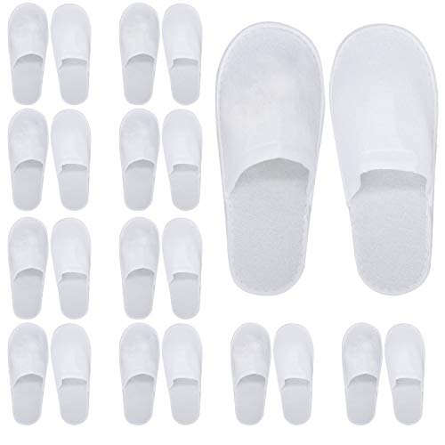 Product Cover 24 Disposable Spa Hotel Slippers, Bulk Guest Slippers Size 11 Women Size 10 Men