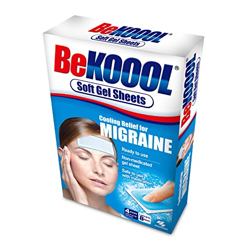 Product Cover Be Koool Cooling Relief for Migraine, Soft Gel Sheets, 4 Sheets (Pack of 4)