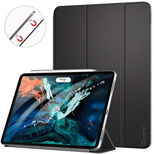Product Cover ZtotopCase for iPad Pro 12.9 Inch 2018, Strong Magnetic Ultra Slim Minimalist Smart Case, Trifold Stand Cover with Auto Sleep/Wake for iPad Pro 12.9 Inch 2018 Release (3rd Gen), Black