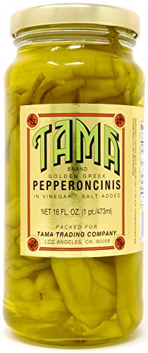 Product Cover 16 Ounce Golden Greek Pepperoncini Peppers in Vinegar and Salt Brine