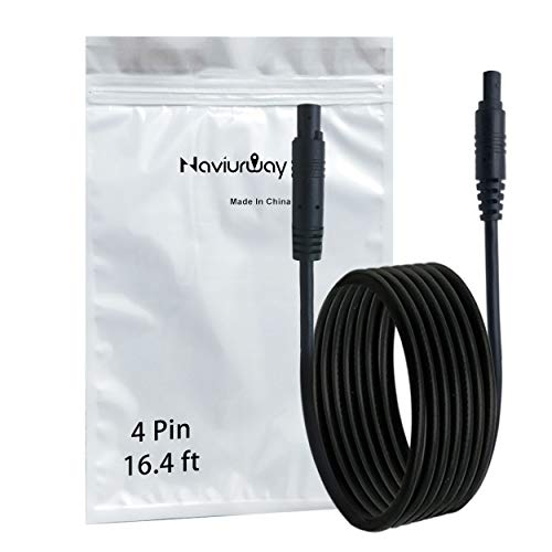 Product Cover Naviurway 4 Pin 16.4 Ft Backup Camera Extension Cable Car Rear Camera Cord Wire Trunk Rearview Camera Extension Wire