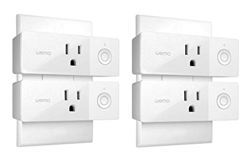 Product Cover Wemo Mini Smart Plug, Wi-Fi Enabled, Compatible with Alexa (F7C063-RM2) (4 pack) (Renewed)