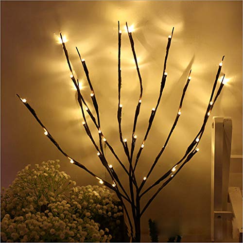 Product Cover NAWEDA Branch Lights LED Twigs Artificial Willow Twig Lights for Decoration Warm White Battery Powered 20 Inches 20 LED- 2 Pack