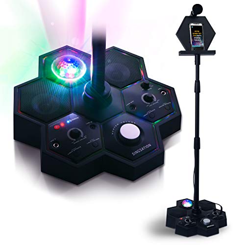 Product Cover Karaoke Machine - Singsation All-In-One Karaoke System & Party Machine - Performer Speaker w/Bluetooth Microphone Sing Stand - No CDs! - Kids or Adults. YouTube your Favorite Karaoke Videos & Songs
