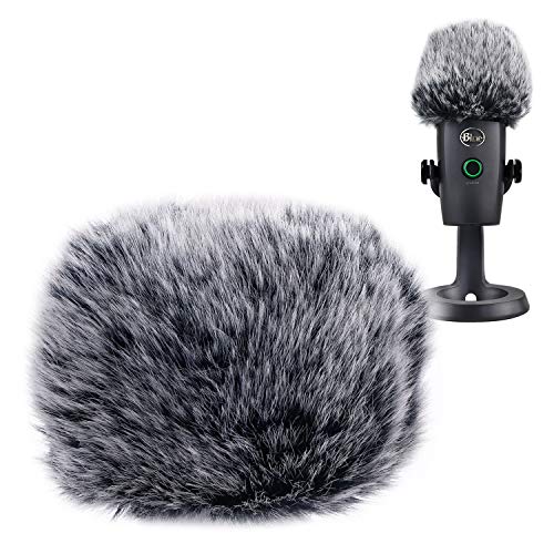Product Cover YOUSHARES Microphone Furry Windscreen Muff - Mic Wind Cover Fur Pop Filter as Foam Cover Compatible with Blue Yeti Nano