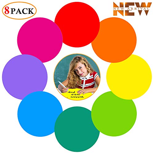 Product Cover Colorful Dry Erase Dots Circles Whiteboard Marker Removable Vinyl Stickers Wall Decal Spots for Dills & Training School Teaching Progress Classroom Students' Table & Desk