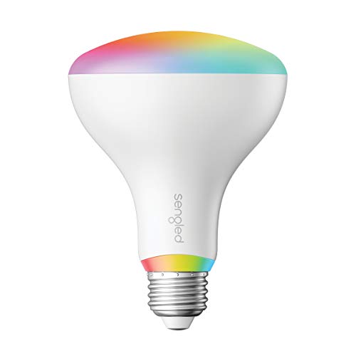Product Cover Sengled Smart LED Multicolor BR30 Light Bulb, Hub Required, RGBW Color & Tunable White 2000-6500K 75W Equivalent, Works with Alexa, Google Assistant & SmartThings, 1 Pack