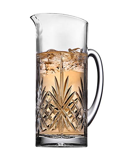 Product Cover Godinger Beverage Pitcher Carafe, Cocktail Bar Mixing Glass - Dublin Collection, 34oz