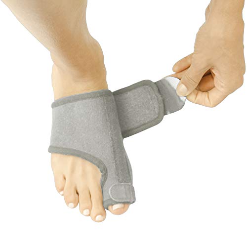 Product Cover Vive Bunion Brace (Pair) - Big Toe Corrector Straightener with Splint - Hallux Valgus Pad, Joint Pain Relief, Alignment Treatment - Orthopedic Sleeve Foot Wrap Support for Men and Women (Gray)