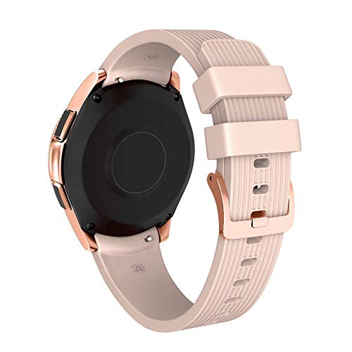 Product Cover NotoCity 20mm Band Compatible Samsung Galaxy Watch 42mm Silicone Watch Band for Samsung Gear Sport/Garmin Vivoactive 3/Huawei 2 Smartwatch (Rose Gold, Small)