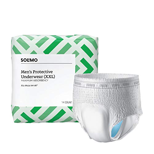 Product Cover Amazon Brand - Solimo Incontinence Underwear for Men, Maximum Absorbency, XX-Large, 42 count (3 packs of 14)