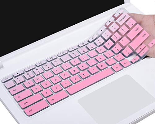 Product Cover Keyboard Cover for 2018/2017 Acer Chromebook R11/Chromebook 11 CB3-131 CB3-132/Chromebook R 11 CB5-132T/Chromebook Spin 13 CP713 CB5-312T/Chromebook 14 CB514/Chromebook 15 CB3-531 CB5-571,Gradual Pink