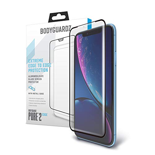 Product Cover BodyGuardz - Pure 2 Edge Glass Screen Protector for Apple iPhone Xr, Ultra-Thin Edge-to-Edge Tempered Glass Screen Protection for Apple iPhone Xr - CASE Friendly