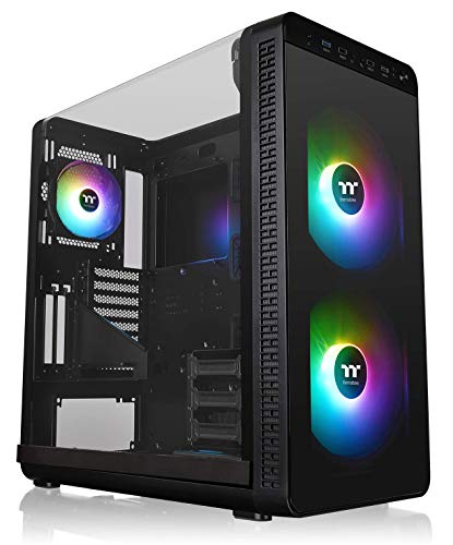 Product Cover Thermaltake View 37 Motherboard Sync ARGB E-ATX Mid Tower Gaming Computer Case with 3 ARGB 5V Motherboard Sync RGB Fans Pre-Installed CA-1J7-00M1WN-04, Black