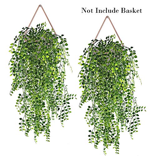 Product Cover Hukidoy Artificial Plants Vines Fake Hanging Ivy Decor Plastic Greenery for Wall Indoor Outdoor Hanging Baskets Garland Decor (Pack of 2)