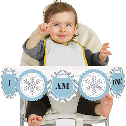 Product Cover Big Dot of Happiness Onederland 1st Birthday - I Am One - First Winter Wonderland Birthday High Chair Banner