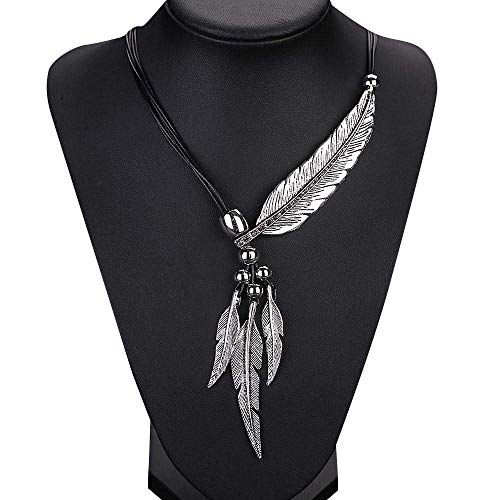 Product Cover Wcysin Women Girls Antique Vintage Time Necklace Sweater Chain Pendant Jewelry Silver