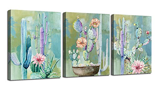 Product Cover Ardemy Canvas Wall Art Cactus Flowers 12