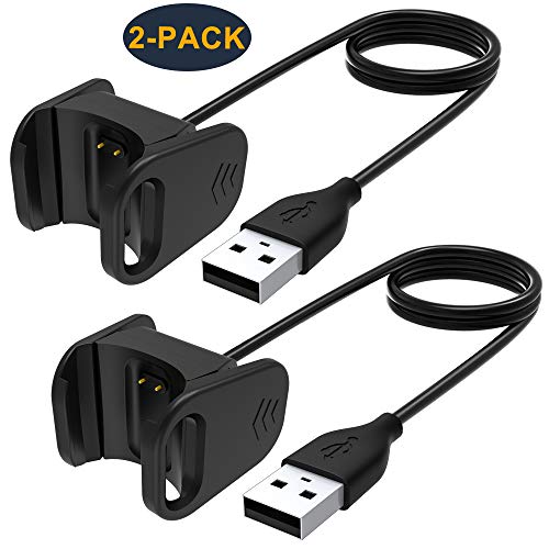 Product Cover CAVN 2 Pack Charger Cable Compatible with Fitbit Charge 3, Replacement USB Charging Cable Cord Clip Dock Accessories Adapter for Charge 3 / Charge SE Smartwatch 2018